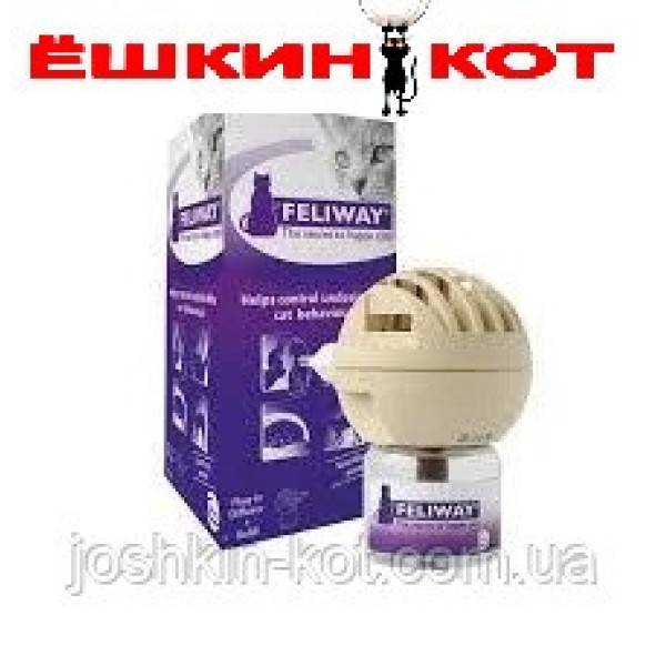 Коректор поведінки Ceva Feliway Фелівей для котів, комплект (електричний дифузор +1 флакон), 48 мл