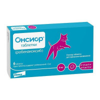 Таблетки Elanco Onsior Онсіор 6 мг протизапальні та болезаспокійливі, для котів, блістер 6 таб