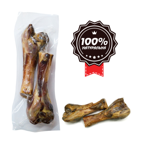 Ласощі Alpha Spirit Ham Bones Two Half м'ясна кістка Дві половинки, 15 см, 2 шт