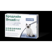 Boehringer Ingelheim Бродлайн - капли от блох, клещей и гельминтов для кошек и котят от 7-недельного возраста и весом до 2,5 кг. - 1 пипетка