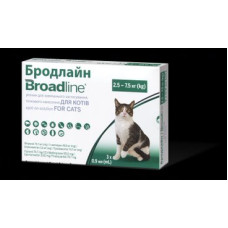 Boehringer Ingelheim Бродлайн - краплі від бліх, кліщів та гельмінтів для котів та кошенят від 7-тижневого віку та вагою від 2,5 до 7,5 кг. - 1 піпетка