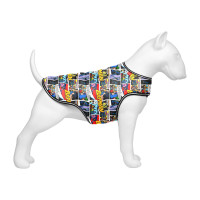Курточка-накидка для собак WAUDOG Clothes, малюнок "Бетмен комікс", L, А 41 см, B 58-70 см, С 42-52 см
