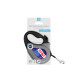 Повідець-рулетка для собак WAUDOG R-leash, малюнок "NASA21", XS, до 12 кг, 3 м, світловідбиваюча стрічка чорний