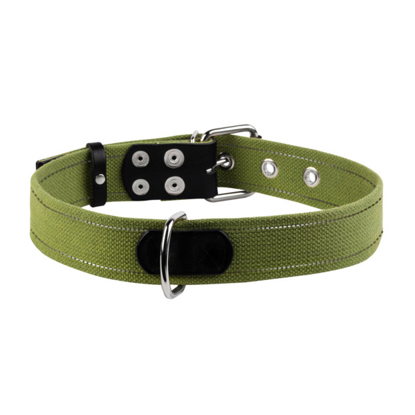Нашийник для собак бавовняна тасьма CoLLaR Брезент (ширина 35мм, довжина 51-63см)