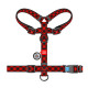 Шлея для собак анатомічна H-подібна WAUDOG Nylon з QR-паспортом, малюнок "Шотландка червона", пластиковий фастекс, S, Ш 15 мм, A 30-40, B 30-50