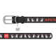 Нашийник WAUDOG Design з малюнком "Хіпстер", преміум шкіра, металева пряжка (ширина 20 мм, довжина 30-39 см) чорний