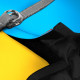 Шлея для собак м'яка WAUDOG Clothes з QR паспортом, "Colors of freedom", S2, В 46-50 см, С 43-45 см