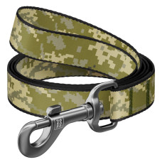 Поводок для собак нейлоновый WAUDOG Nylon, рисунок "Милитари", M, Ш 20 мм, Длин 122 см