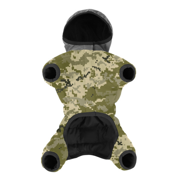 Комбінезон для собак WAUDOG Clothes, малюнок "Мілітарі", M47, В 69-72 см, С 41-44 см