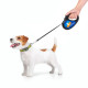 Поводок-рулетка для собак WAUDOG R-leash, рисунок "Знамя", M, до 25 кг, 5 м, светоотражающая лента черный