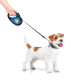 Поводок-рулетка для собак WAUDOG R-leash, рисунок "Знамя", M, до 25 кг, 5 м, светоотражающая лента черный