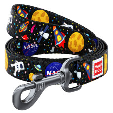 Поводок для собак нейлоновый WAUDOG Nylon, рисунок "NASA", Ш 25 мм, Длин 122 см