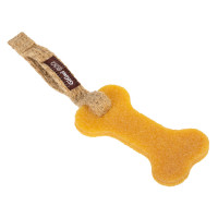 Игрушка для собак Резиновая кость мала GiGwi Gum Gum, экорезина, текстиль, 24 см