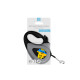 Поводок-рулетка для собак WAUDOG R-leash, рисунок "Дом", XS, до 12 кг, 3 м, светоотражающая лента черный