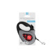 Повідець-рулетка для собак WAUDOG R-leash, малюнок "Шотландка", XS, до 12 кг, 3 м, світловідбиваюча стрічка чорний