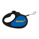 Повідець-рулетка для собак WAUDOG R-leash, малюнок "Сміливість", XS, до 12 кг, 3 м, світловідбиваюча стрічка чорний