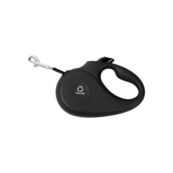 Поводок-рулетка CoLLaR для собак размер S, 15 кг, 5 м, лента черный