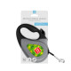 Поводок-рулетка для собак WAUDOG R-leash, рисунок "Авокадо", M, до 25 кг, 5 м, светоотражающая черная лента