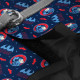 Шлея для собак м'яка WAUDOG Clothes з QR паспортом, малюнок "Бетмен червоно-блакитний", XS4,В 36-39 см, С 26-28 см
