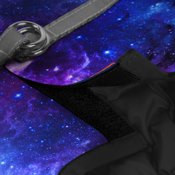 Шлей для собак мягкая WAUDOG Clothes с QR-паспортом, рисунок "NASA21", S1 B 40-45 см, C 29-31 см
