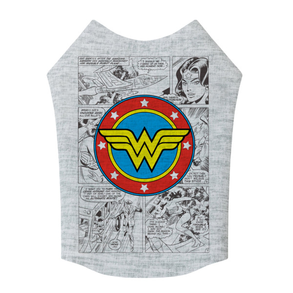 Майка для собак WAUDOG Clothes малюнок "Чудо-жінка комікс", M47, B 70-76 см, С 41-46 см