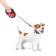 Поводок-рулетка для собак WAUDOG R-leash, рисунок "Конотопские магические войска", M, до 25 кг, 5 м, светоотражающая черная лента