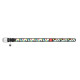 Нашийник WAUDOG Design з малюнком "Печворк", преміум шкіра, металева пряжка (ширина 20 мм, довжина 30-39 см) чорний