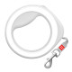 Повідець-рулетка для собак WAUDOG R-leash, кругла, XS-M, до 40 кг, 2,9 м, світловідбиваюча стрічка білий