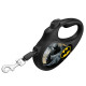 Повідець-рулетка для собак WAUDOG R-leash, малюнок "Бетмен Чорний", M, до 25 кг, 5 м, світловідбиваюча стрічка чорний