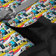Шлея для собак м'яка WAUDOG Clothes з QR паспортом, малюнок "Бетмен комікс", XS4,В 36-39 см, С 26-28 см
