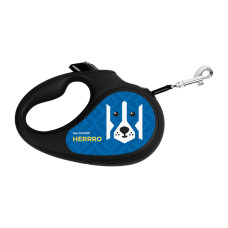 Поводок-рулетка для собак WAUDOG R-leash, рисунок "Патрон", M, до 25 кг, 5 м, светоотражающая лента