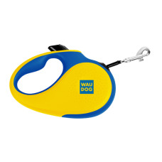 Повідець-рулетка для собак WAUDOG R-leash, малюнок "Colors of freedom", XS, до 12 кг, 3 м, світловідбивна стрічка