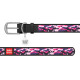 Нашийник WAUDOG Design з малюнком "Рожевий камо", преміум шкіра, металева пряжка (ширина 12 мм, довжина 21-29 см) чорний