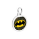 Адресник для собак та котів металічний WAUDOG Smart ID з QR паспортом, малюнок "Бетмен зелений", круг, Д 25 мм