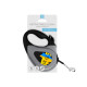 Повідець-рулетка для собак WAUDOG R-leash, малюнок "Дім", S, до 15 кг, 5 м, світловідбиваюча стрічка чорний