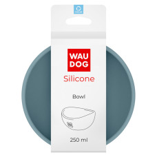 Миска WAUDOG Silicone, 250 мл сірий