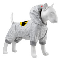 Комбінезон для собак WAUDOG Clothes малюнок "Бетмен лого", софтшелл, XS22, B 25-29 см, С 16-19 см