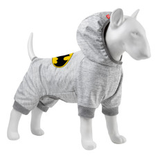 Комбінезон для собак WAUDOG Clothes малюнок "Бетмен лого", софтшелл, XS22, B 25-29 см, С 16-19 см