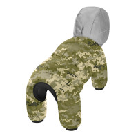 Комбинезон для собак WAUDOG Clothes, рисунок "Милитари", S40, В 58-61 см, С 33-38 см