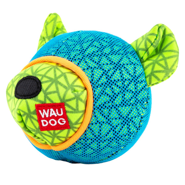 Іграшка для собак WAUDOG Fun, "Ведмідь", Ш 12 см, Д 11 см блакитний