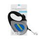 Повідець-рулетка для собак WAUDOG R-leash, малюнок "Сміливість", L, до 50 кг, 5 м, світловідбиваюча стрічка чорний