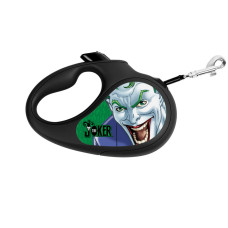 Повідець-рулетка для собак WAUDOG R-leash, малюнок "Джокер Зелений", L, до 50 кг, 5 м, світловідбиваюча стрічка чорний