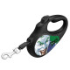Повідець-рулетка для собак WAUDOG R-leash, малюнок "Джокер Зелений", L, до 50 кг, 5 м, світловідбиваюча стрічка чорний