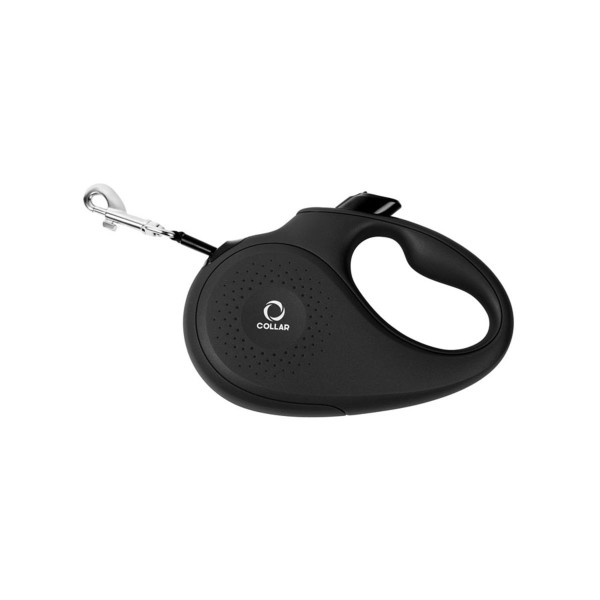 Повідець-рулетка CoLLaR для собак, розмір M, 25 кг, 5 м, стрічка чорний