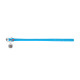 Ошейник для собак кожаный WAUDOG Glamour с QR паспортом, круглый, Д 6 мм, Длин 17-20 см голубой