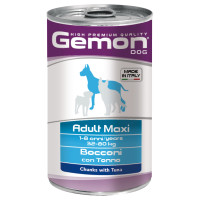 Вологий корм для собак Gemon Dog Wet Maxi Adult шматочки з тунцем, 1.25 кг