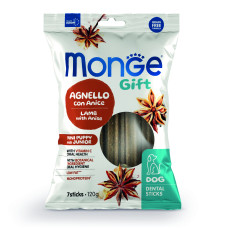 Ласощі для цуценят Monge Gift Dog Puppy and Junior Mini ягня з анісом, 120 г