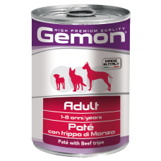 Вологий корм для собак Gemon Dog Wet Adult з яловичим рубцем, 400 г