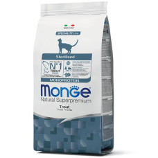 Сухий корм для котів Monge Cat Monoprotein Sterilised з фореллю, 10 кг