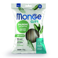Ласощі для собак Monge Gift Dog Mini лосоcь з шавлією, 120 г
